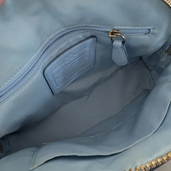 Coach Light Blue Satchel - Picture 6 of 7